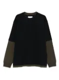 sacai two-tone T-shirt - Black