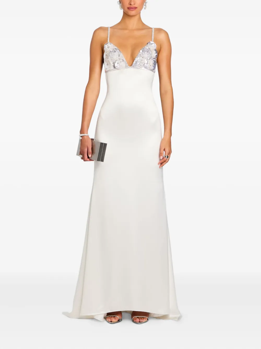 Retrofete Oline sequin-embellished maxi dress - Wit