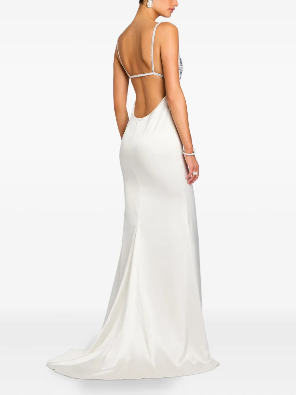 Retroféte Oline Sequin-embellished Maxi Dress In White