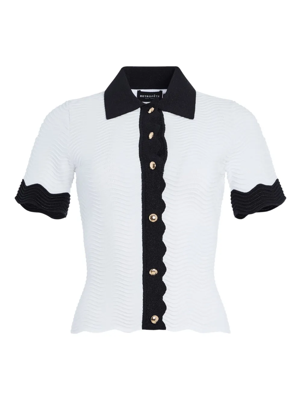 Retrofete Lyric wave-scallop top | White | Image 1