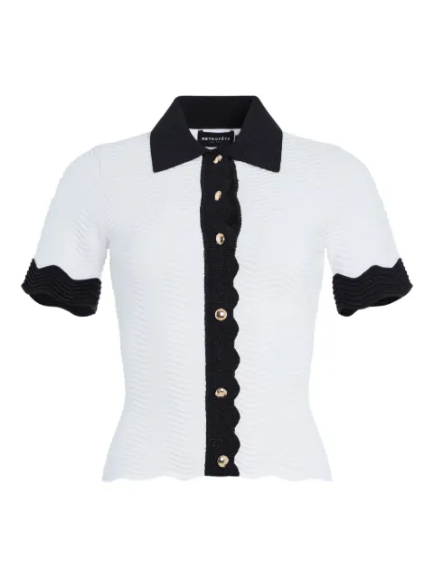 Retrofete Lyric wave-scallop top