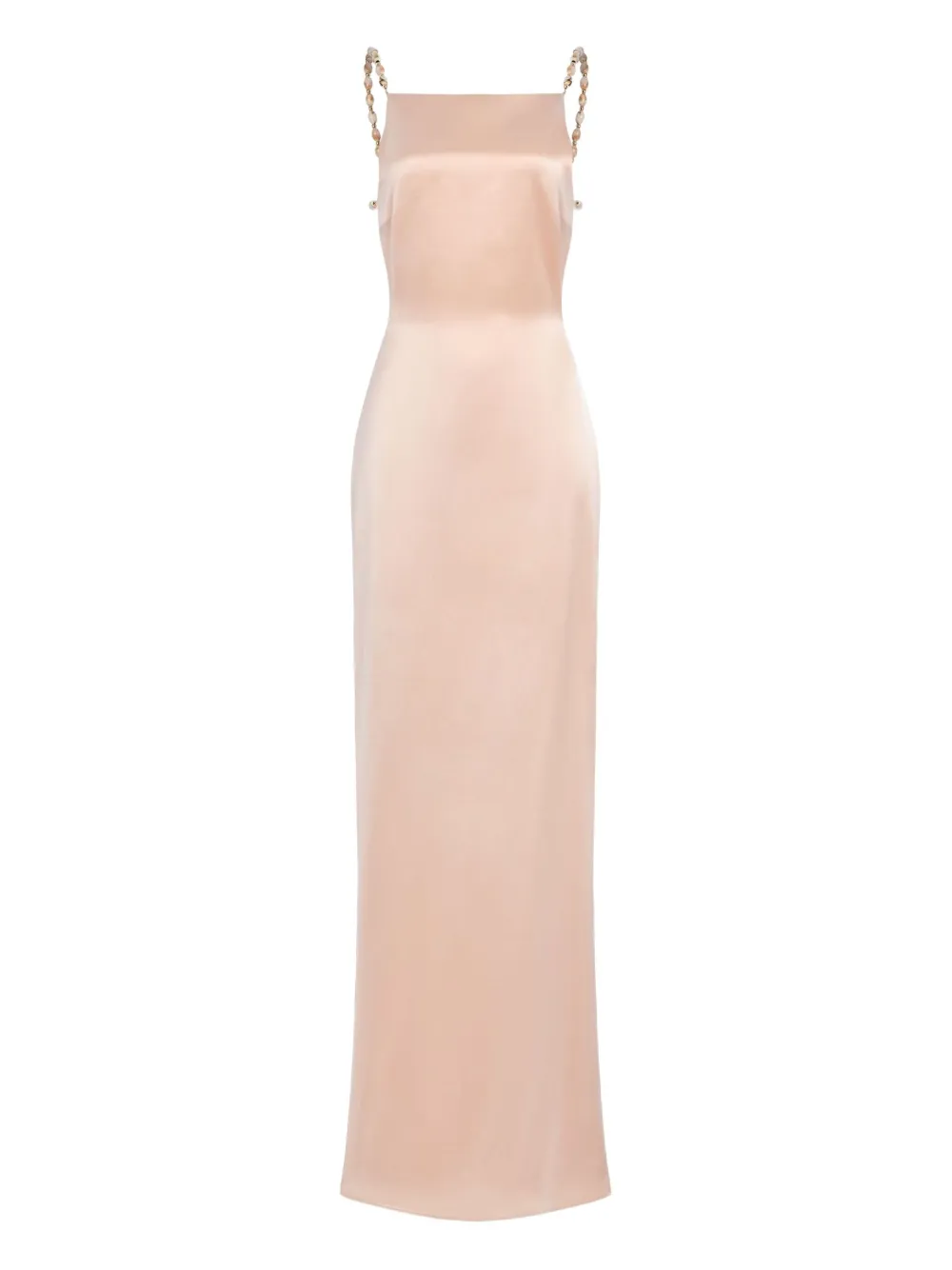 Retroféte Evita Bead-embellished Open-back Maxi Dress In Neutral
