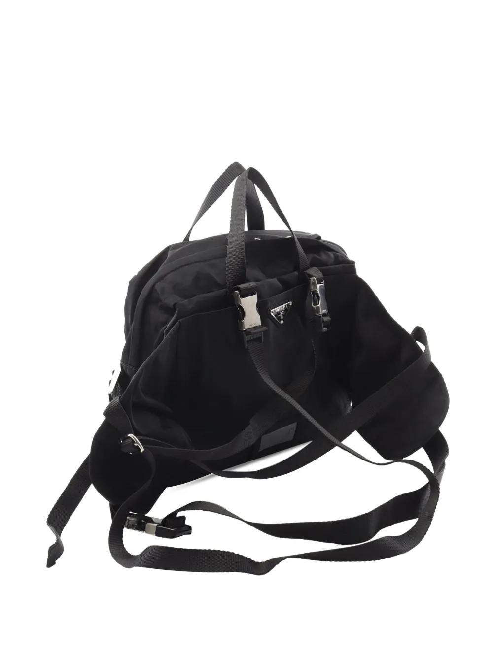 Pre-owned Prada 2000-2013 Tessuto 3 Way Bag Crossbody Bag In Black
