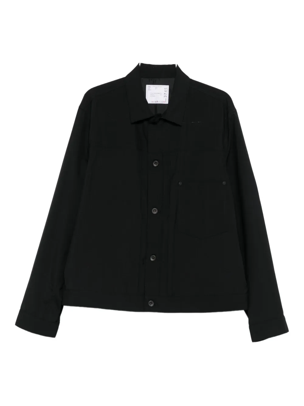 Sacai Button-fastening Shirt Jacket In Animal Print