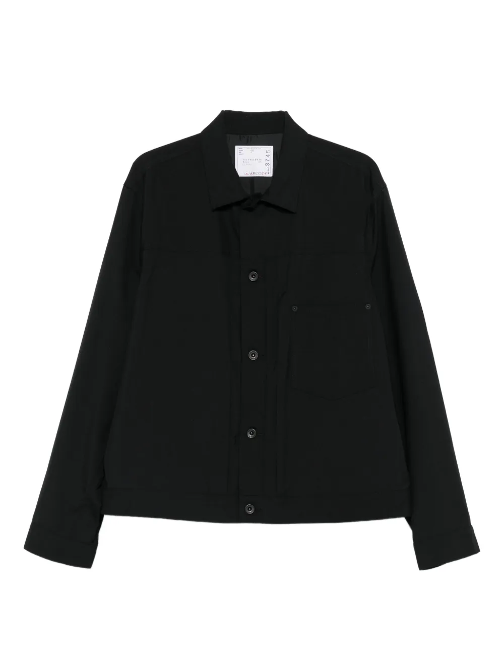 sacai sobrecamisa con botones | negro | Image 1