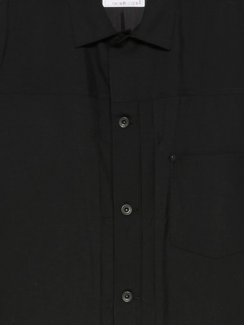 sacai Shirtjack met knoopsluiting Zwart