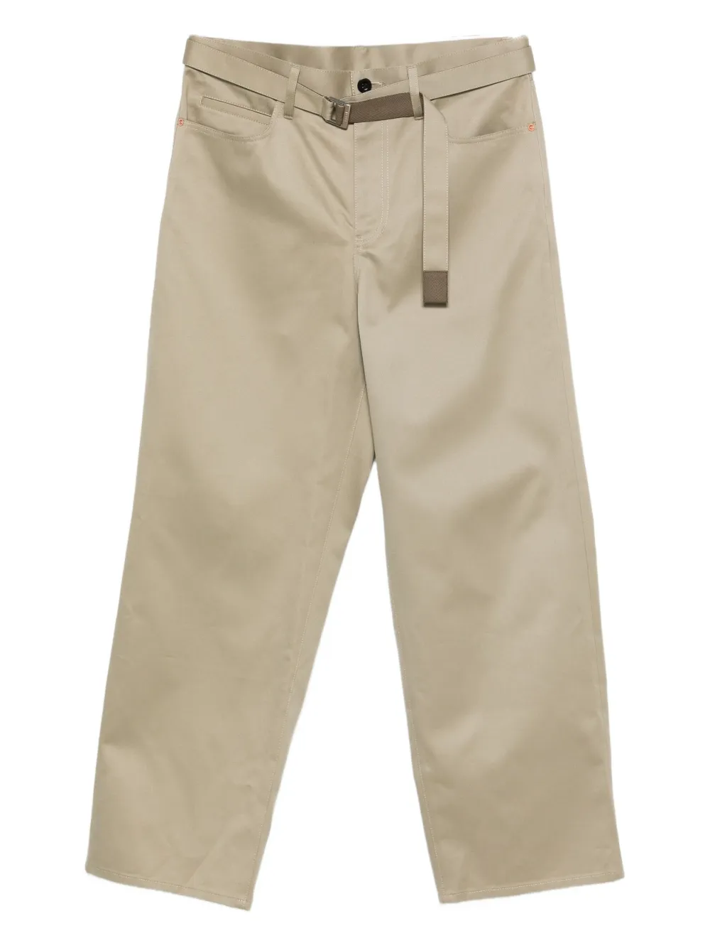 sacai belted trousers - ニュートラル sacai belted trousers - ニュートラル