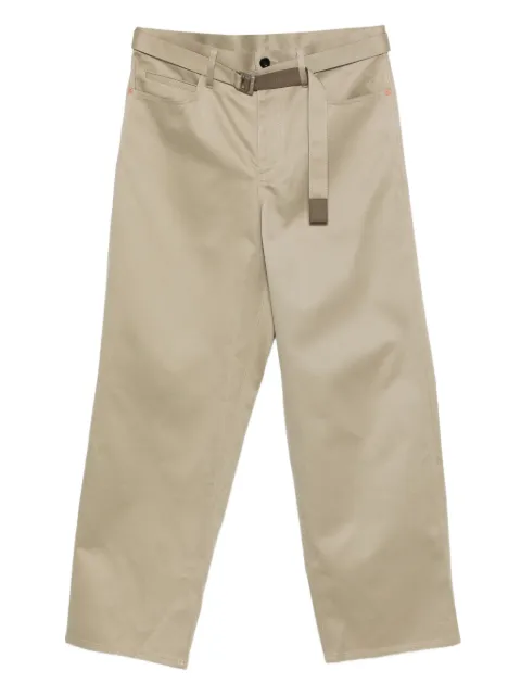 sacai belted trousers