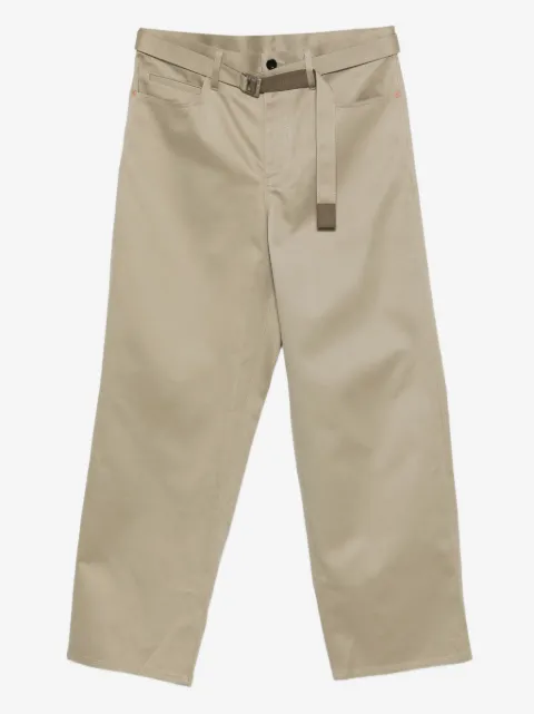 sacai pantalones con cinturón