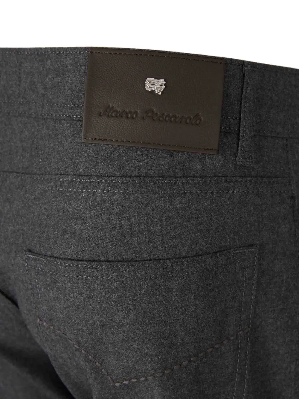 Marco Pescarolo Logo-plaque Jeans In Gray