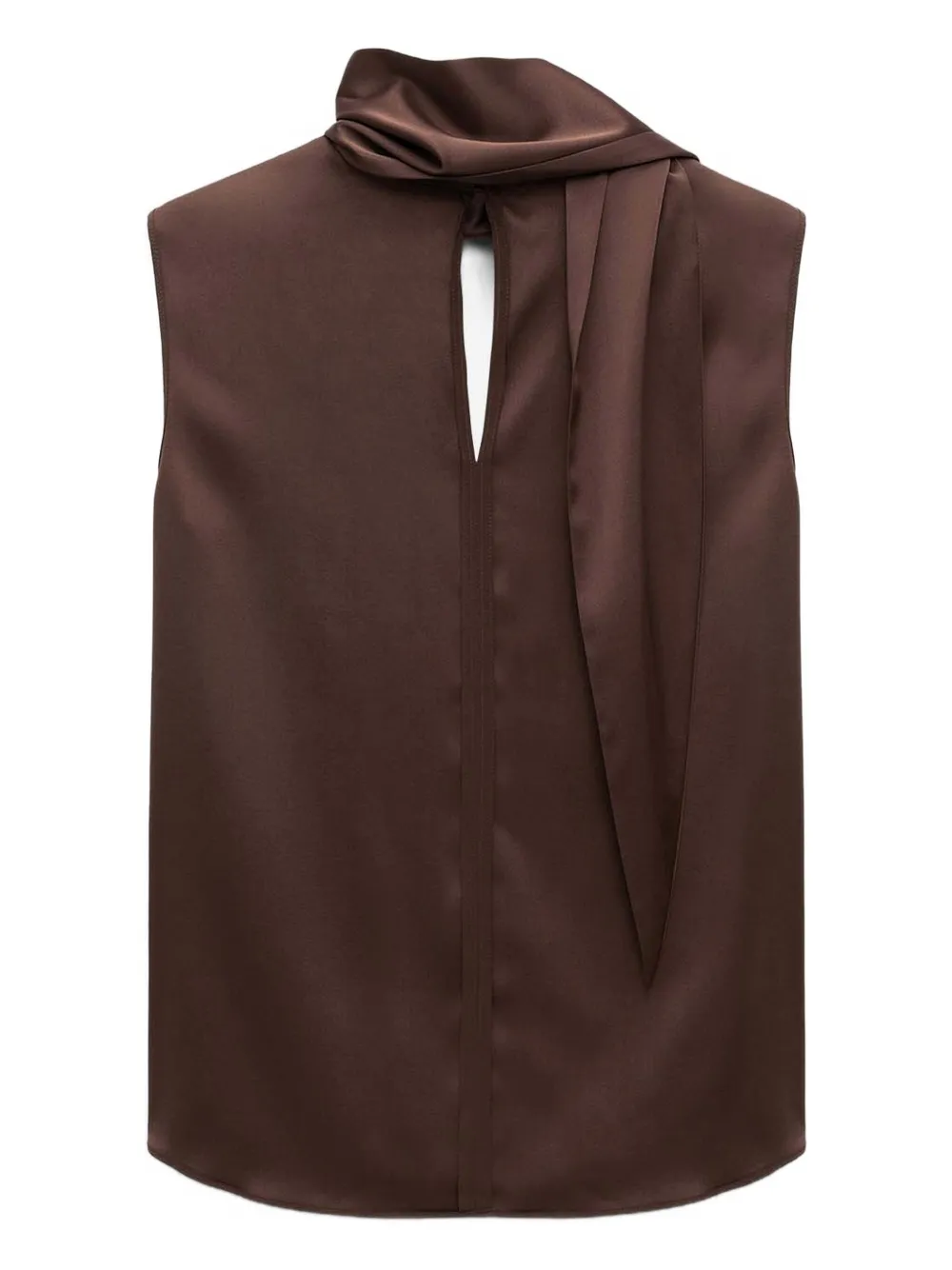 Dorothee Schumacher Sense of Shine mouwloze top Bruin