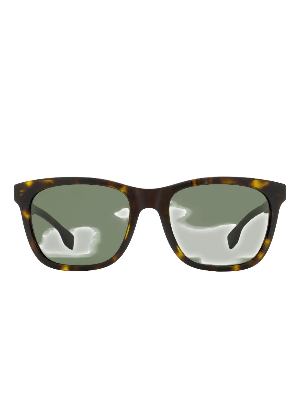 Hugo Boss Rectangular Sunglasses In Gold