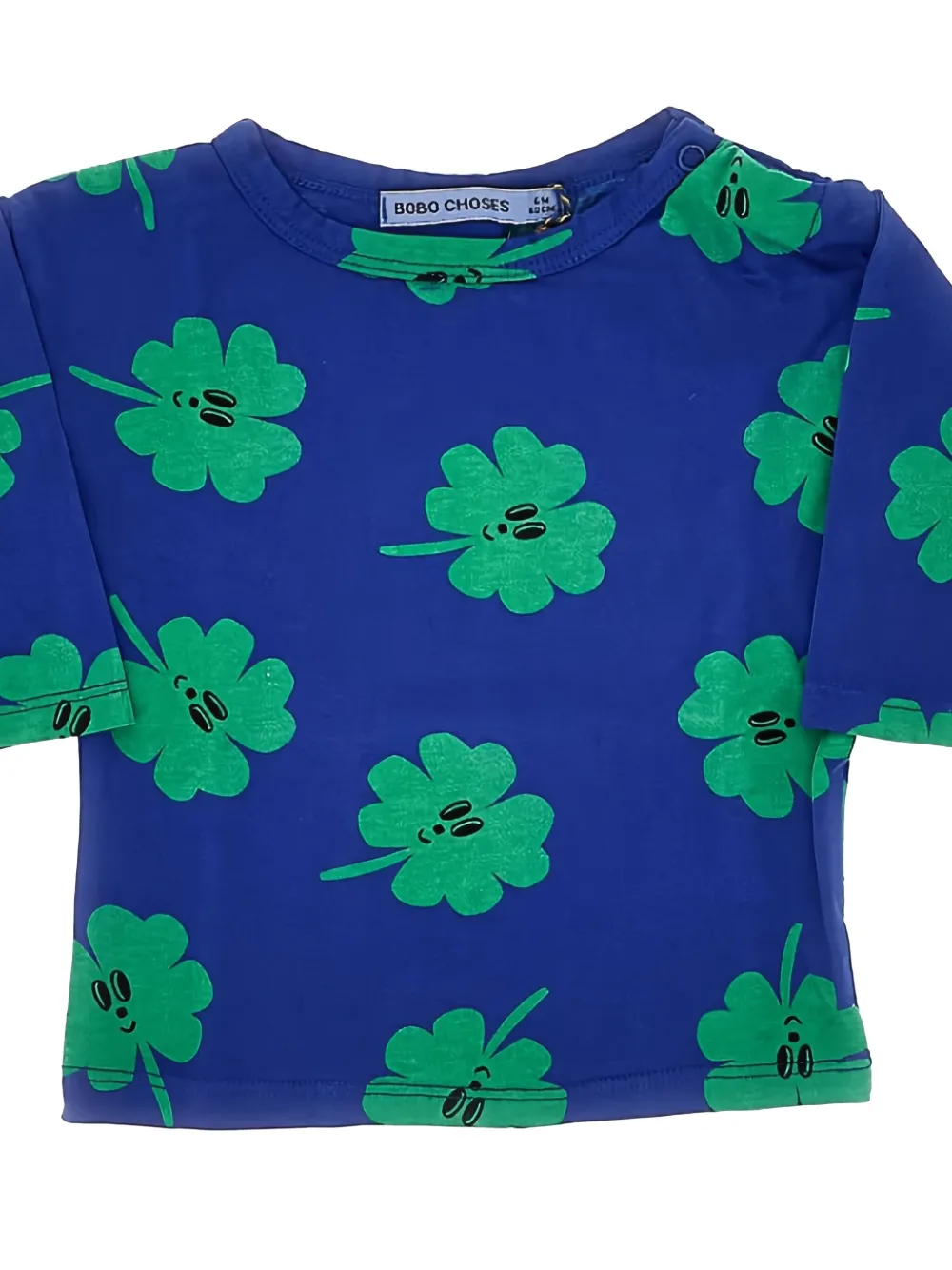 Bobo Choses clover-print T-shirt - Blauw