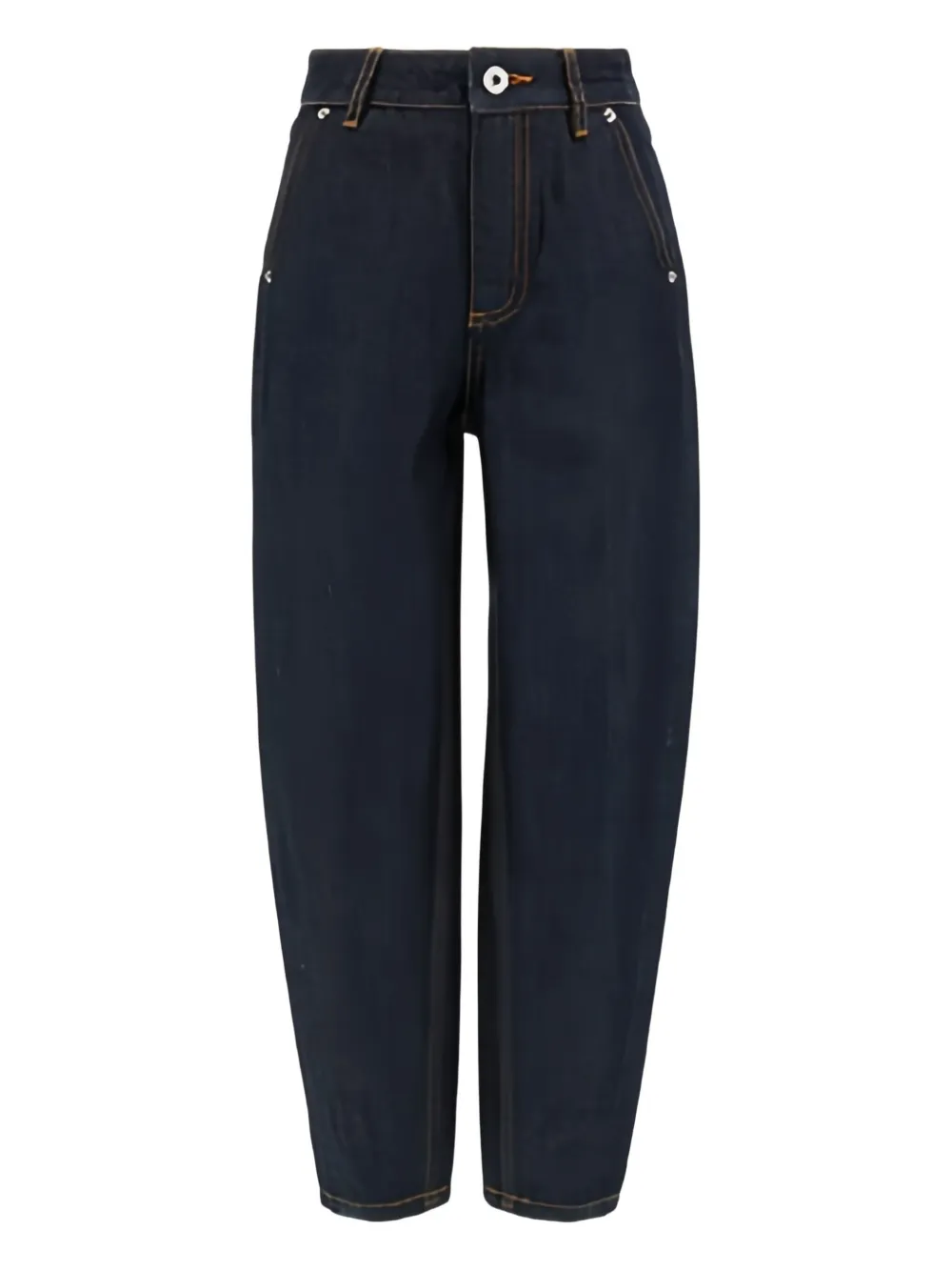 Moschino Kids stitching-detail branded-patch jeans - Blu