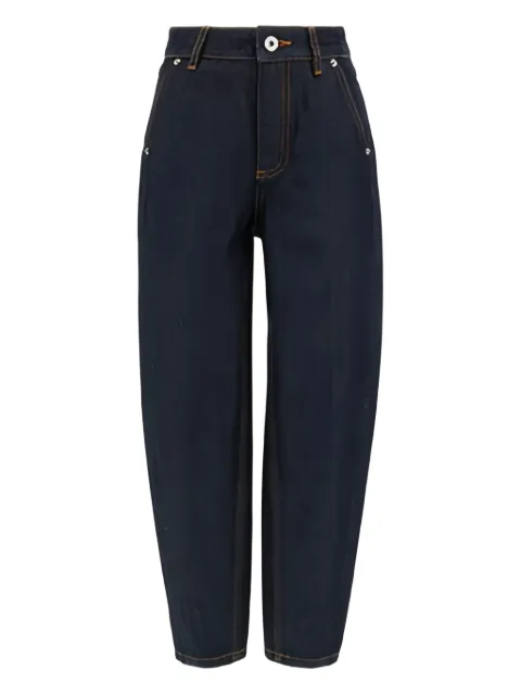 Moschino Kids stitching-detail branded-patch jeans