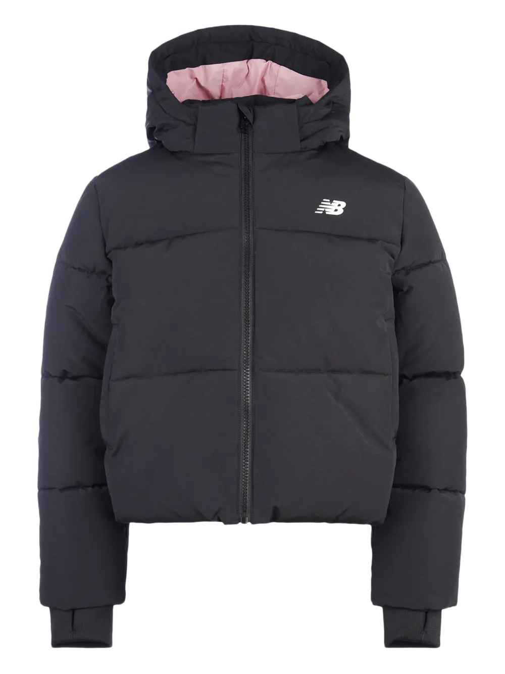 New Balance Kids フーデッド パデッドジャケット - ブラック New Balance Kids フーデッド パデッドジャケット - ブラック