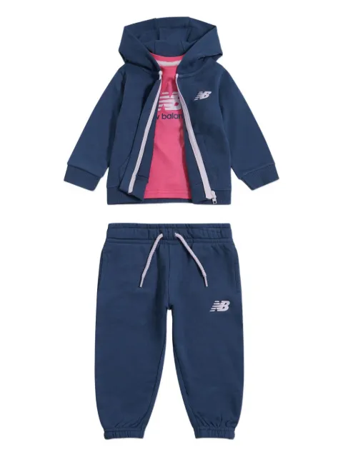 New Balance Kids logo-print hooded tracksuit