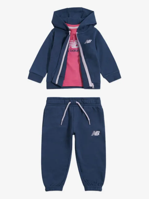 New Balance Kids logo-print hooded tracksuit