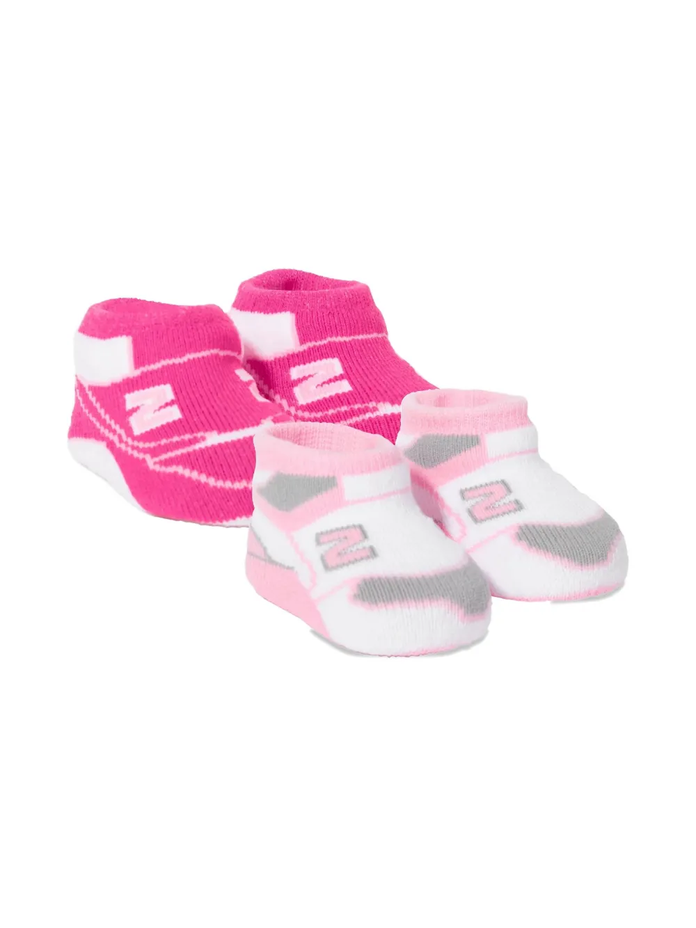 New Balance Kids ribbed-knit slip-on pre-walkers (pack of two) Pink