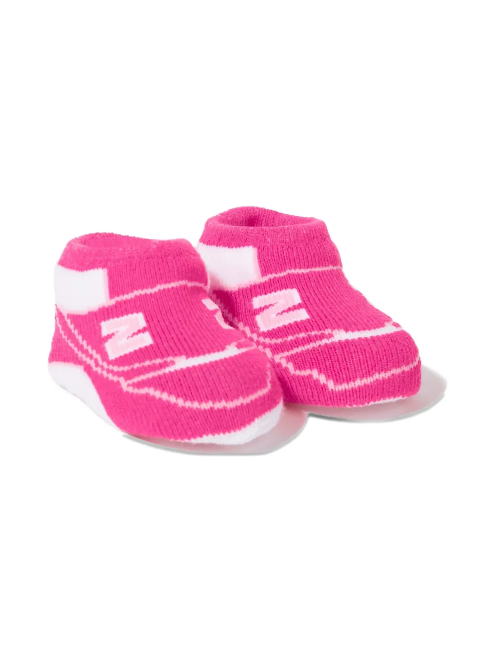 New Balance Kids ribbed-knit slip-on pre-walkers (pack of two) Pink