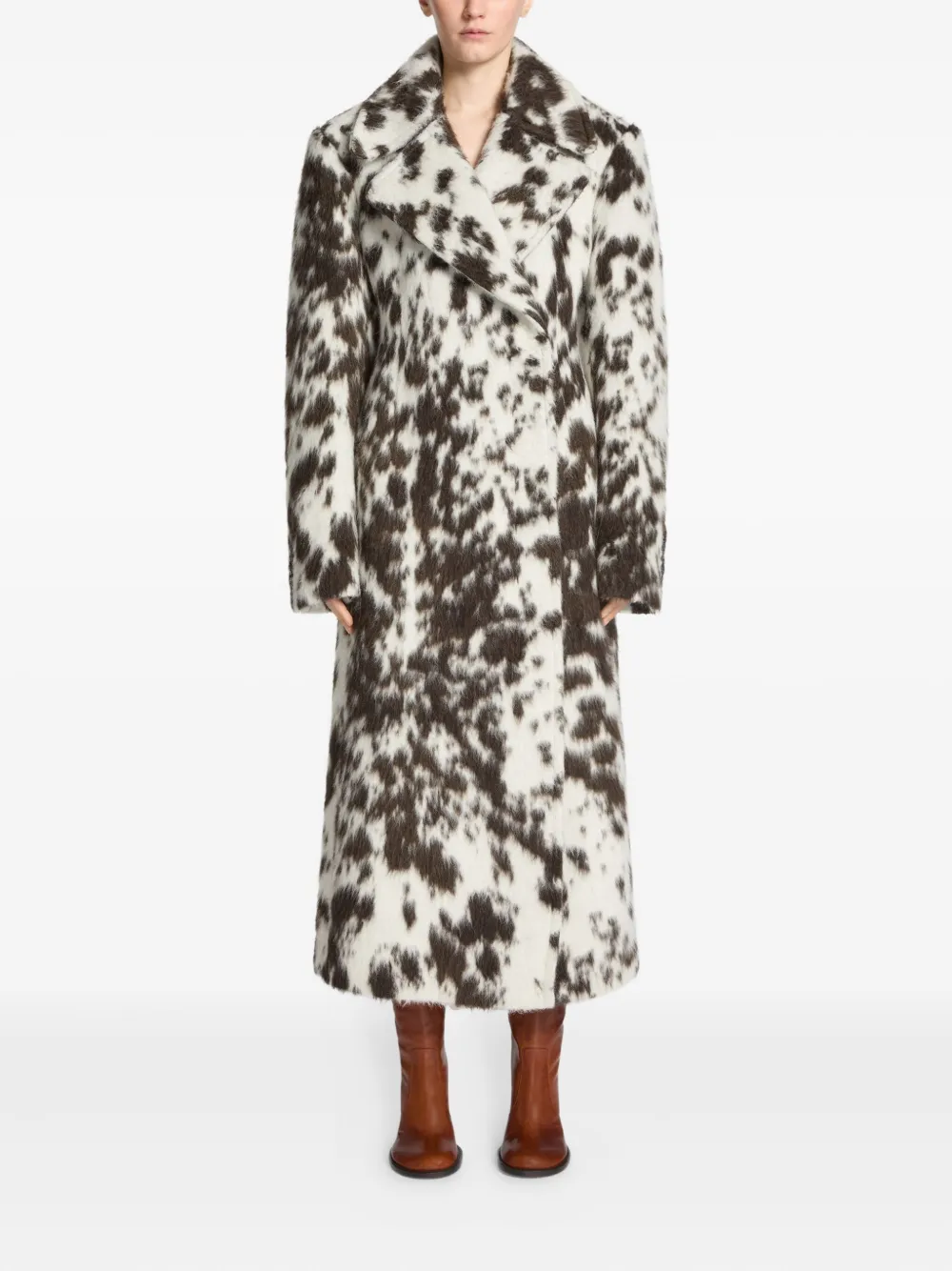DRIES VAN NOTEN cowhide-print coat | Double Breasted & Peacoats | Image 2