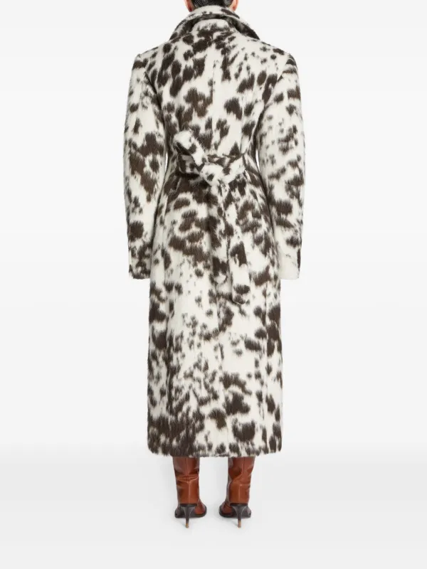 DRIES VAN NOTEN cowhide-print Coat | White | FARFETCH