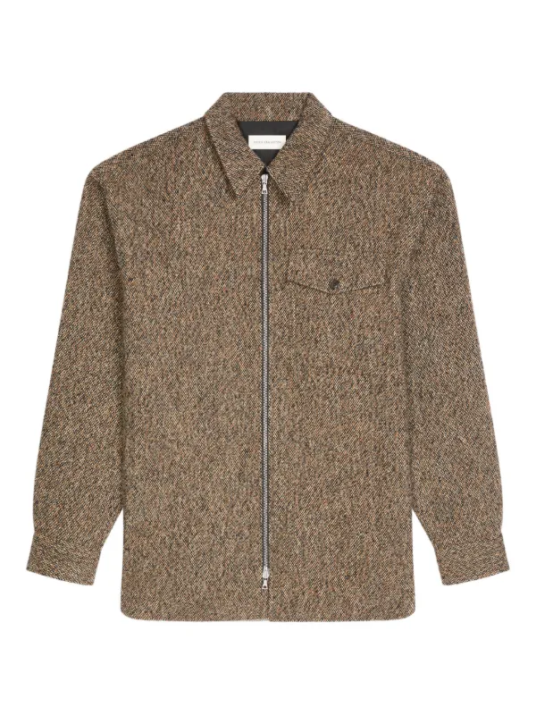 ジャケット・アウター Dries Van Noten Tweed Jacket Oversized wool-blend tweed blazer in multicoloured - Dries Van