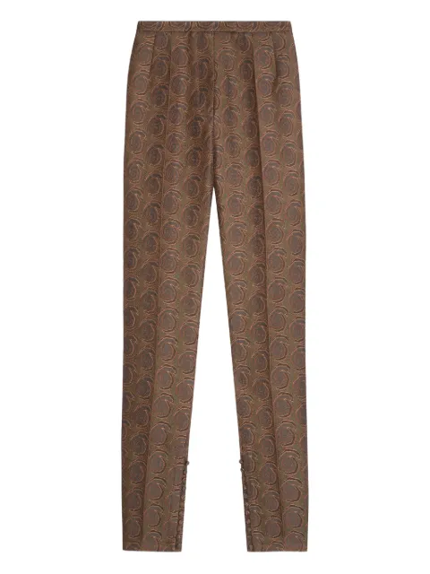 DRIES VAN NOTEN swirl-jacquard trousers