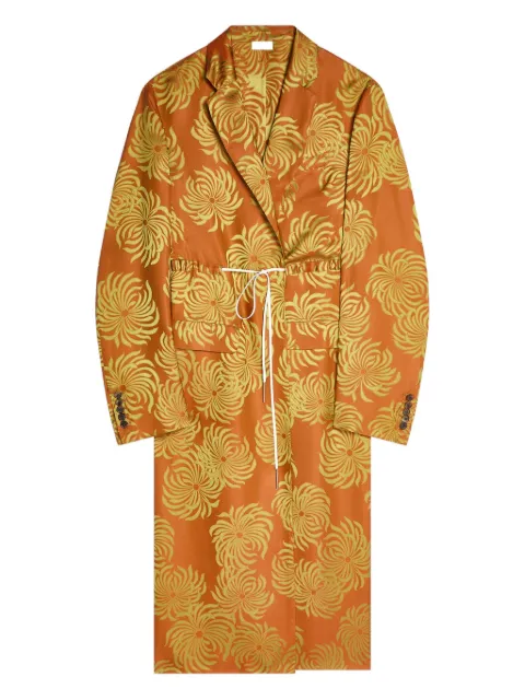 DRIES VAN NOTEN abrigo con motivo floral en jacquard
