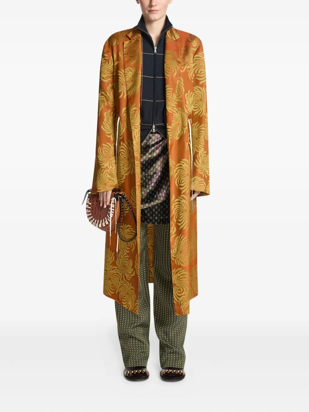 DRIES VAN NOTEN flora-jacquard coat | Single Breasted Coats | Image 2