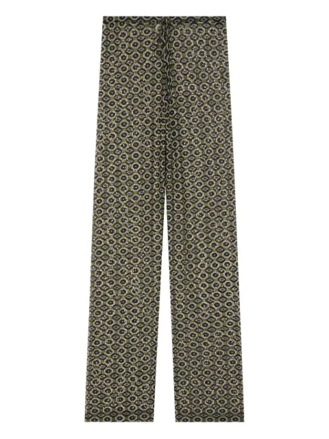 DRIES VAN NOTEN geometric-pattern trousers