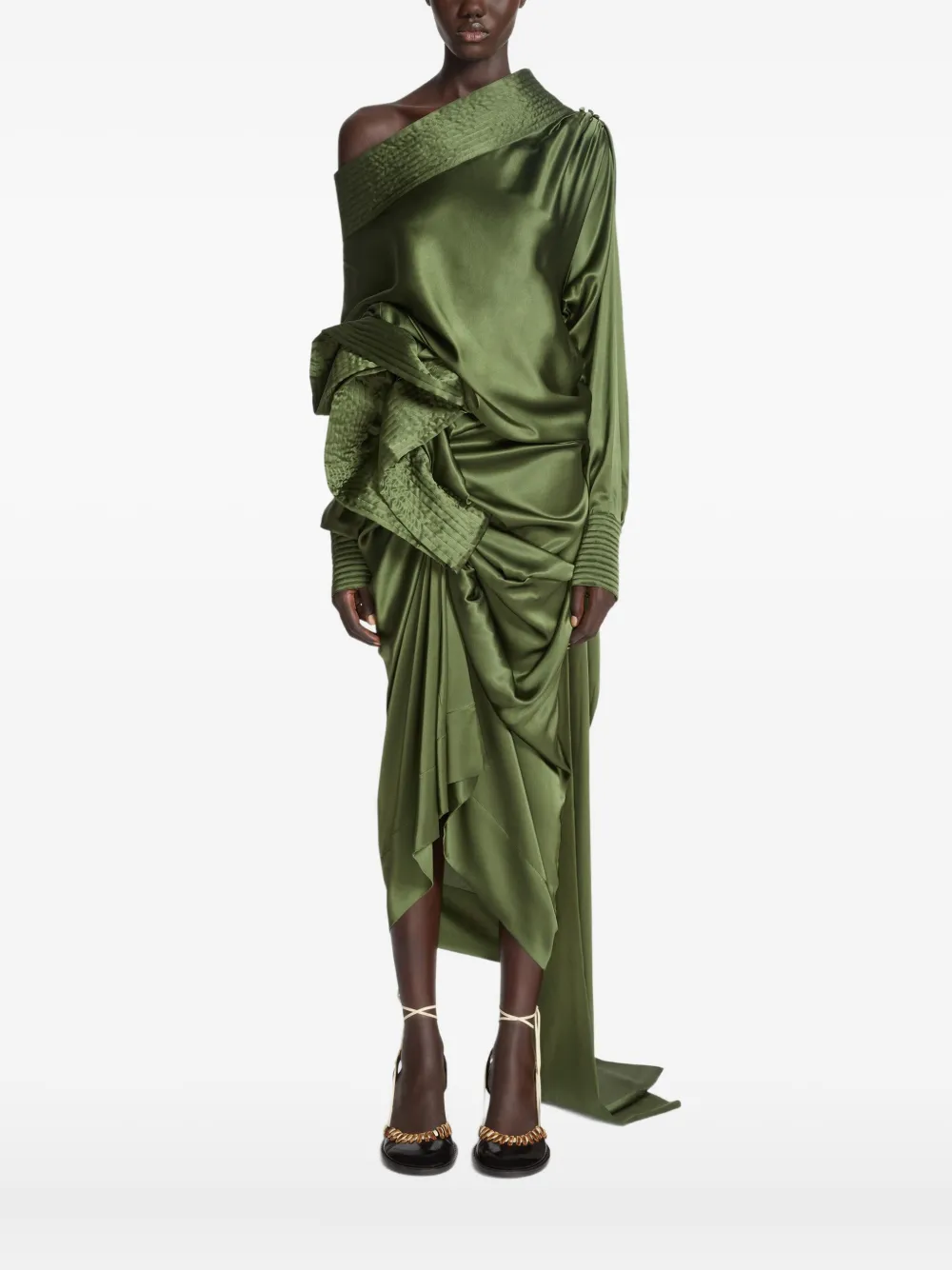DRIES VAN NOTEN Gedrapeerde blouse - Groen
