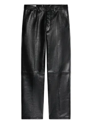 DRIES VAN NOTEN レザーパンツ | ブラック | FARFETCH JP