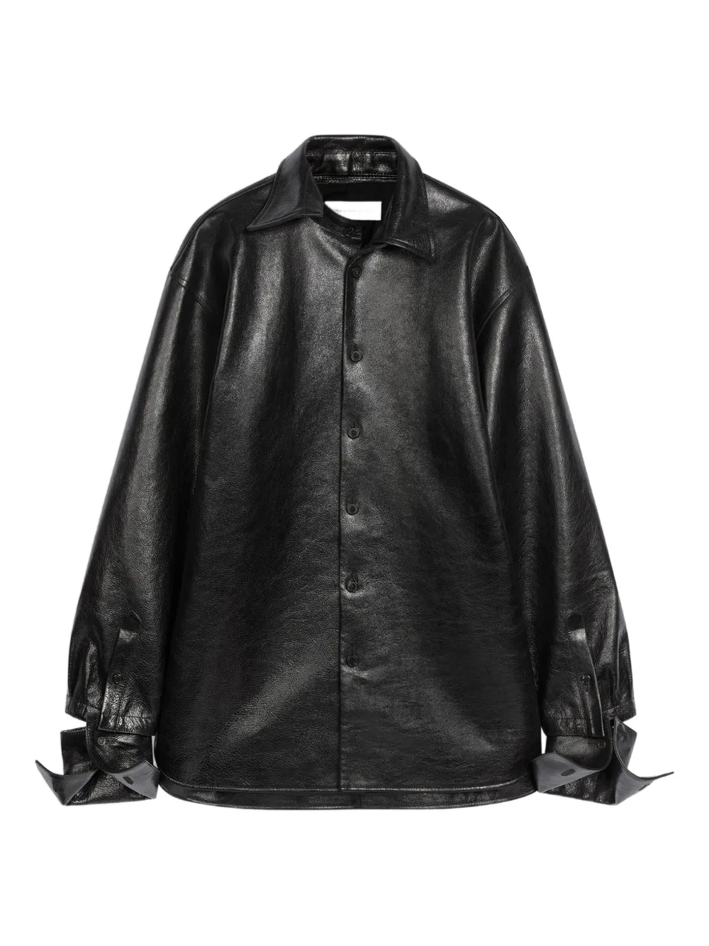 DRIES VAN NOTEN leather shirt | Black | Image 1