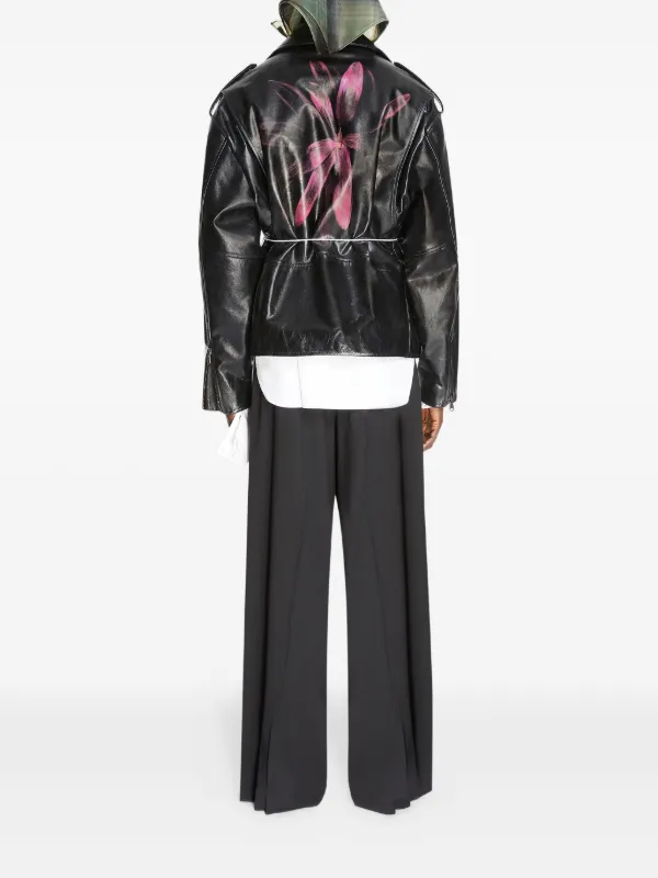 dries van noten レザーライダースジャケット Leather biker jacket - Autumn-Winter Men | Dries Van Noten