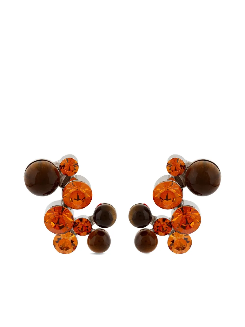 Dries Van Noten Stone Pin Earrings In Multi