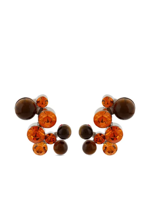 DRIES VAN NOTEN stone pin earrings