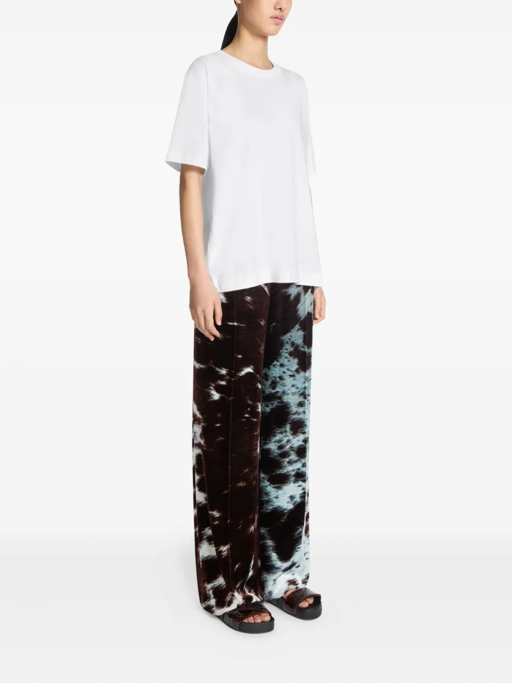 DRIES VAN NOTEN Katoenen T-shirt met verfraaide knopen Wit
