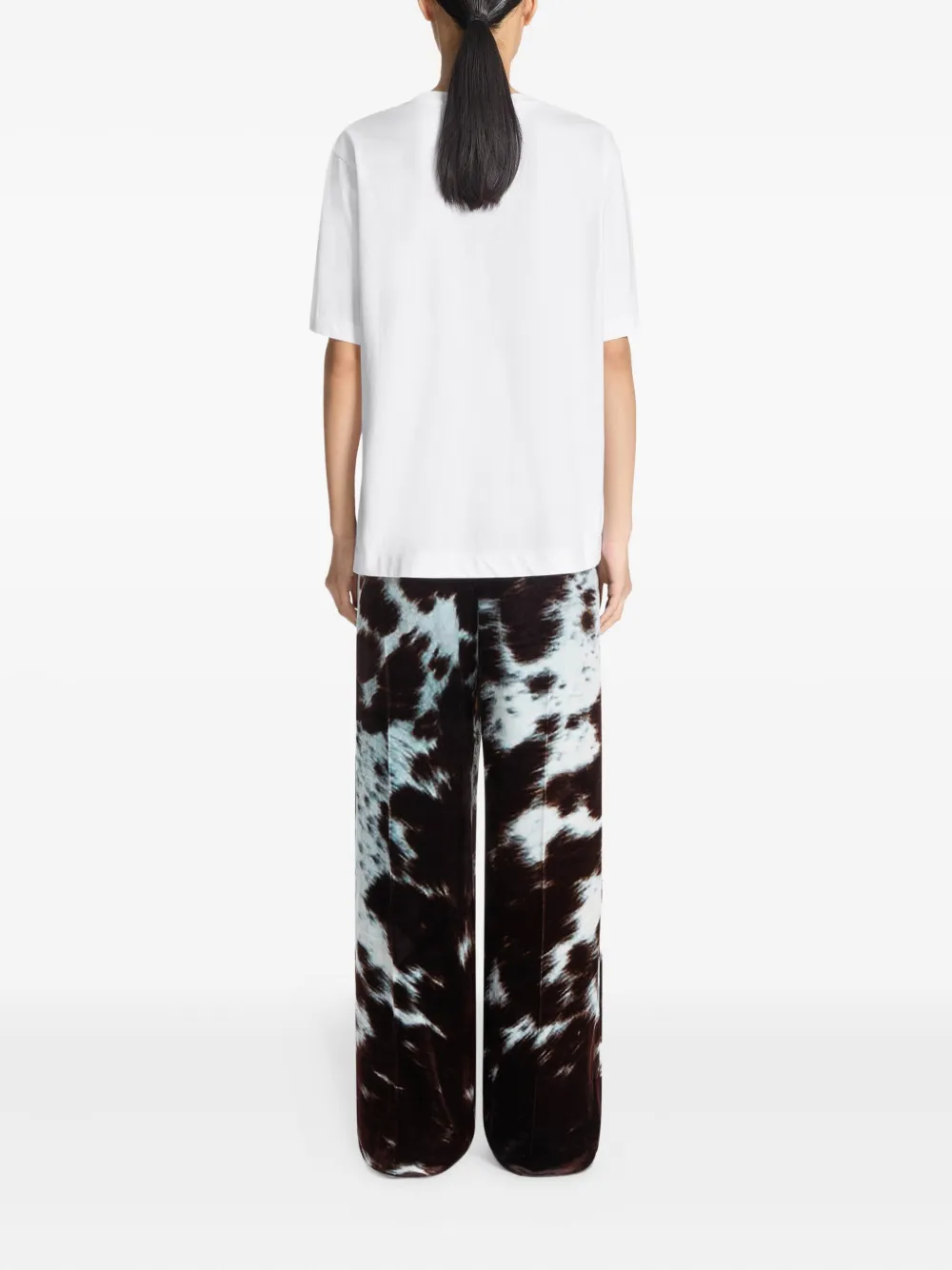 DRIES VAN NOTEN Katoenen T-shirt met verfraaide knopen Wit