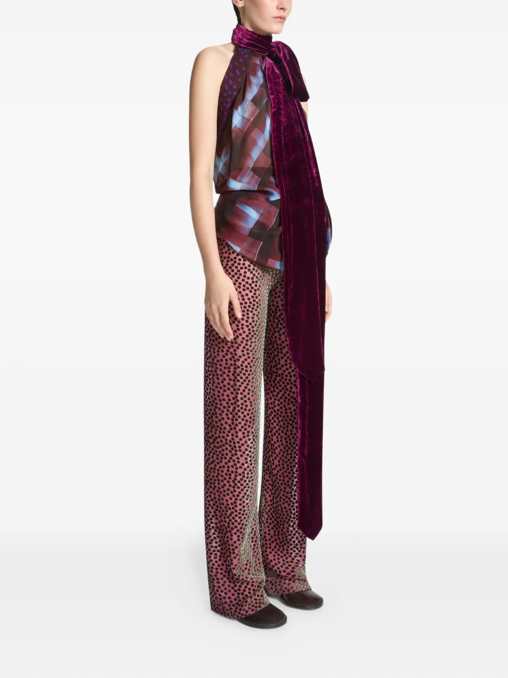 DRIES VAN NOTEN Haltertop Rood