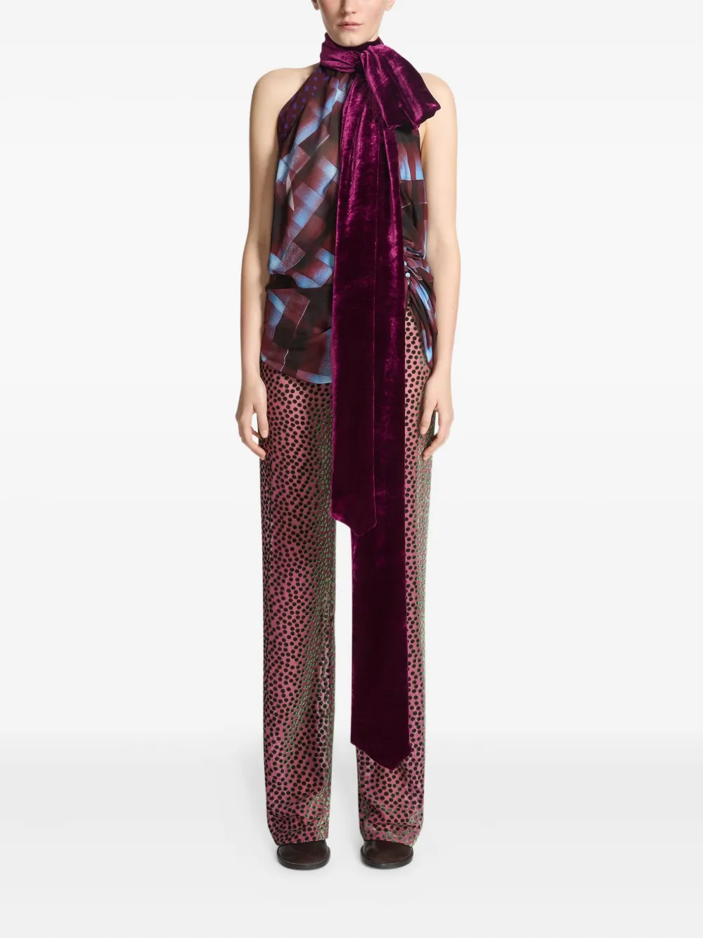 DRIES VAN NOTEN Haltertop - Rood