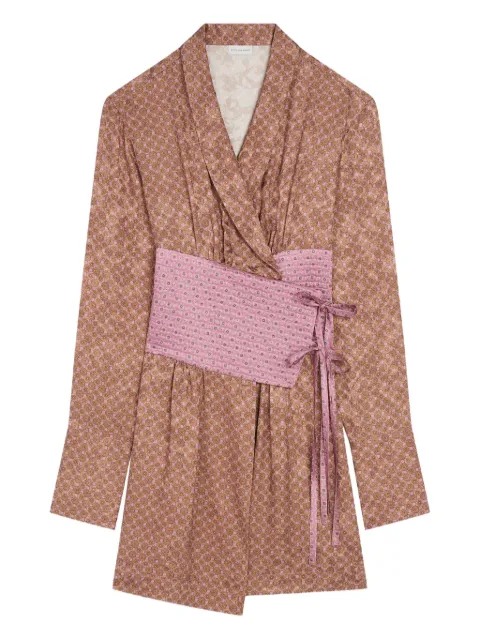 DRIES VAN NOTEN jacquard wrap top