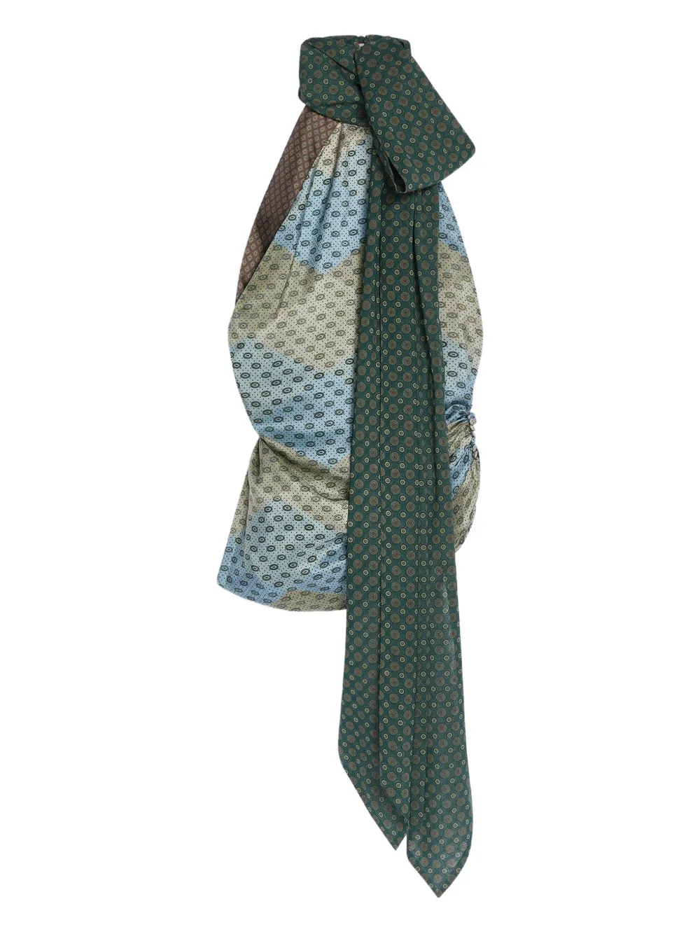 DRIES VAN NOTEN halter-neck geometric-pattern top | Green | Image 1