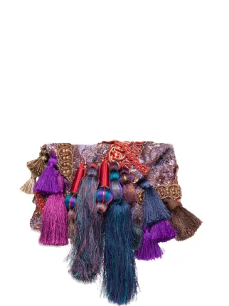 DRIES VAN NOTEN タッセル クラッチバッグ | レッド | FARFETCH JP
