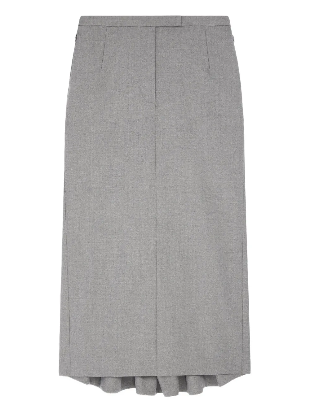 DRIES VAN NOTEN pleated tailored midi skirt | Grey | Image 1