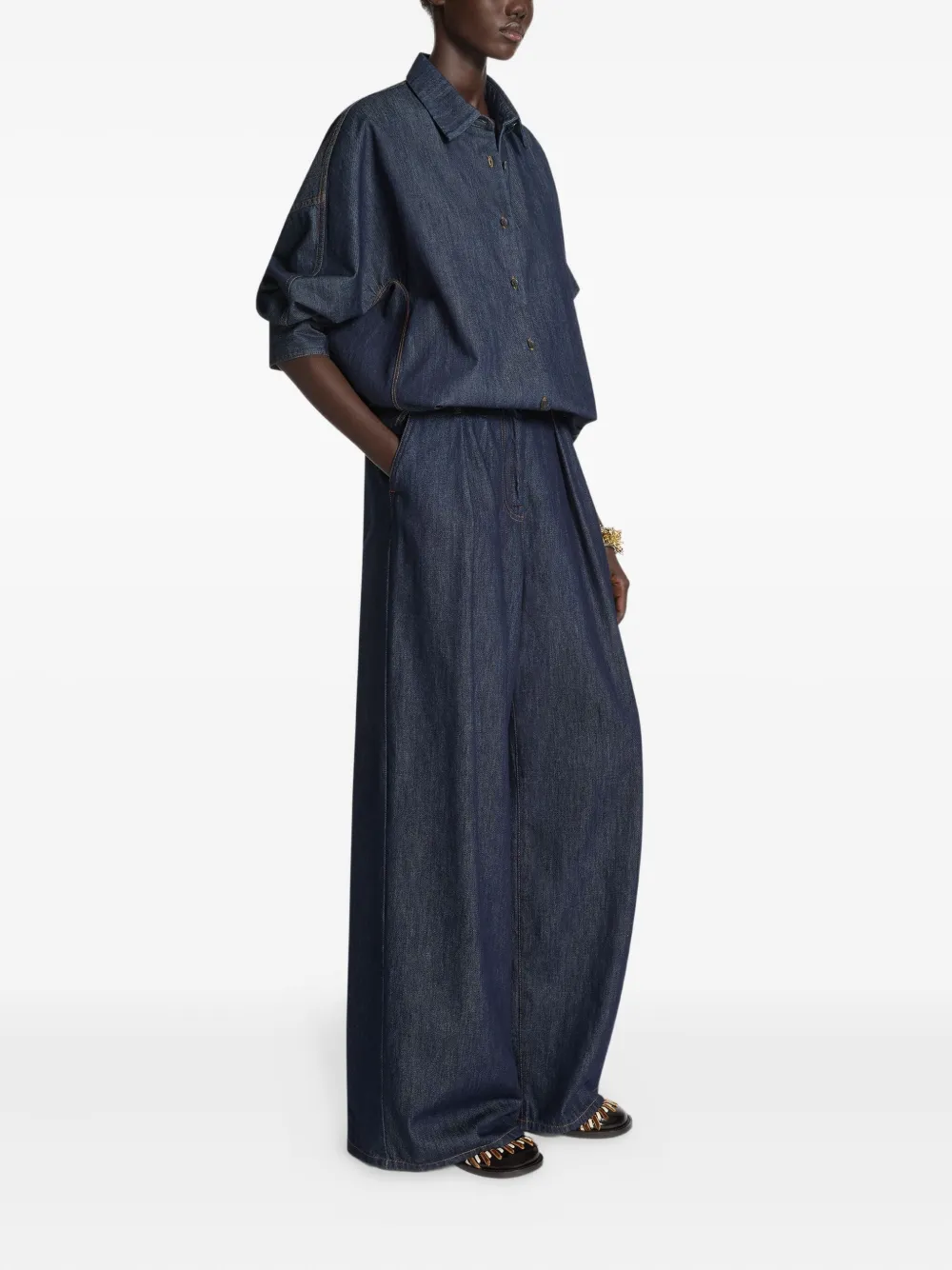 DRIES VAN NOTEN Denim blouse Blauw