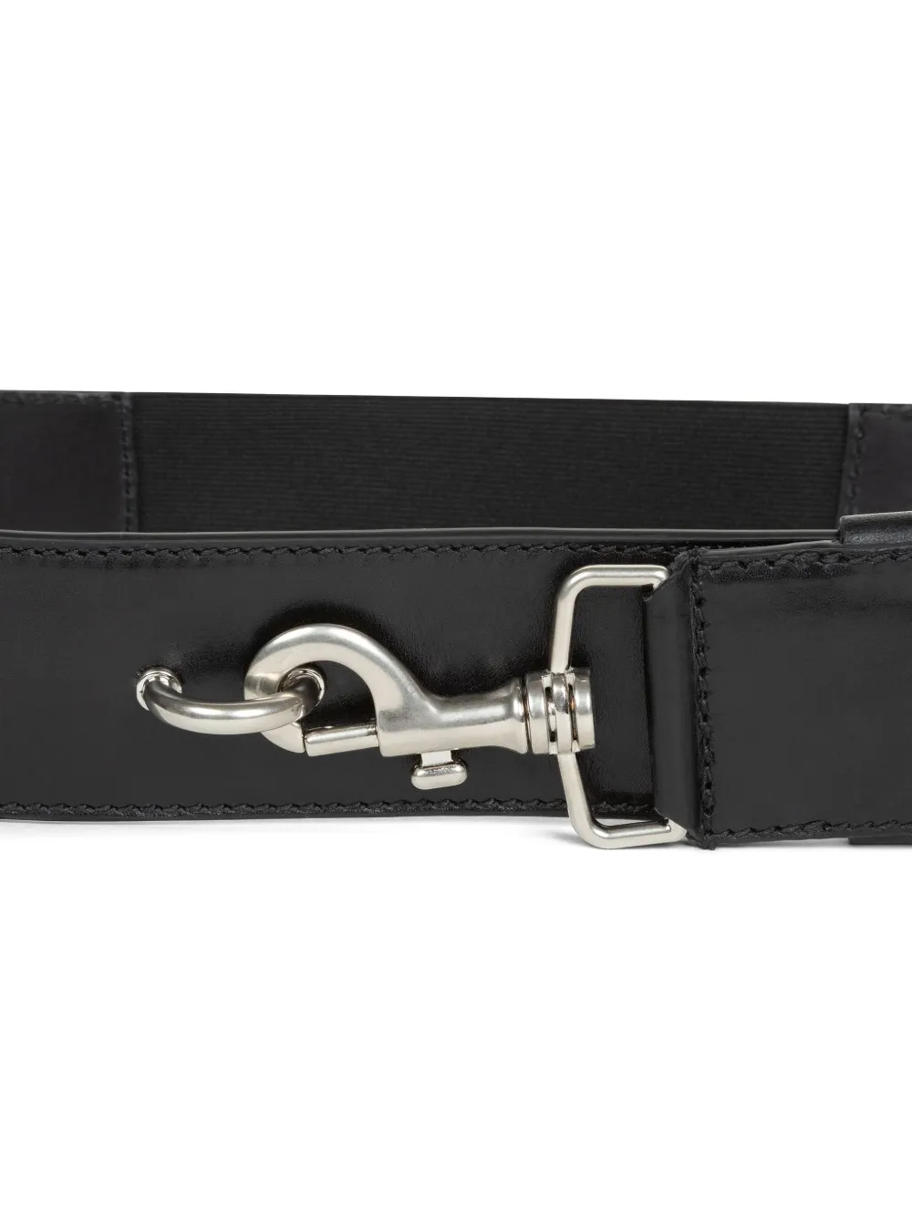 DRIES VAN NOTEN lobster-clasp leather belt - Zwart