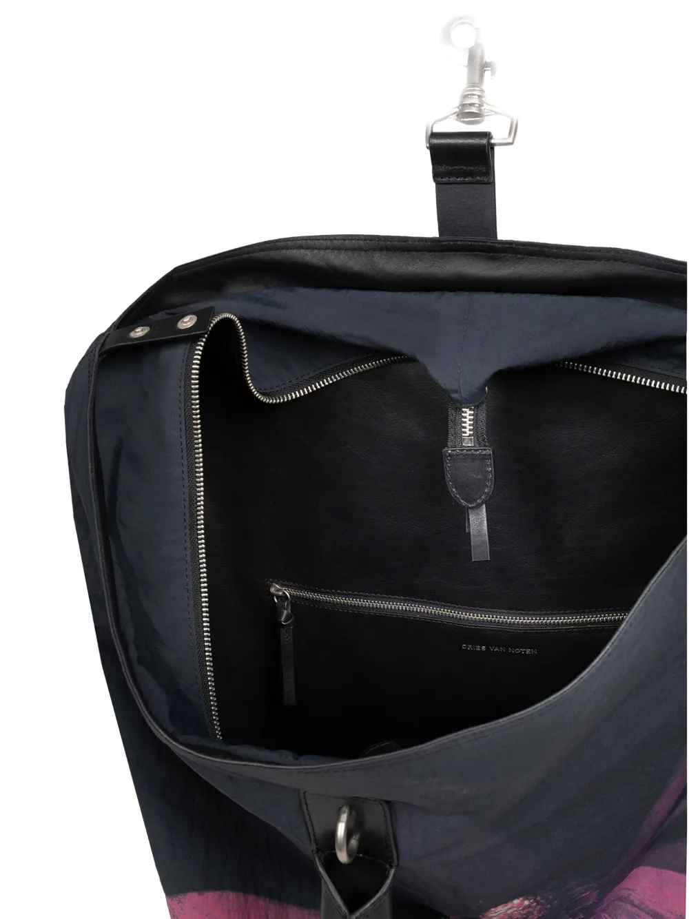 Dries Van Noten Floral-print Backpack In Black