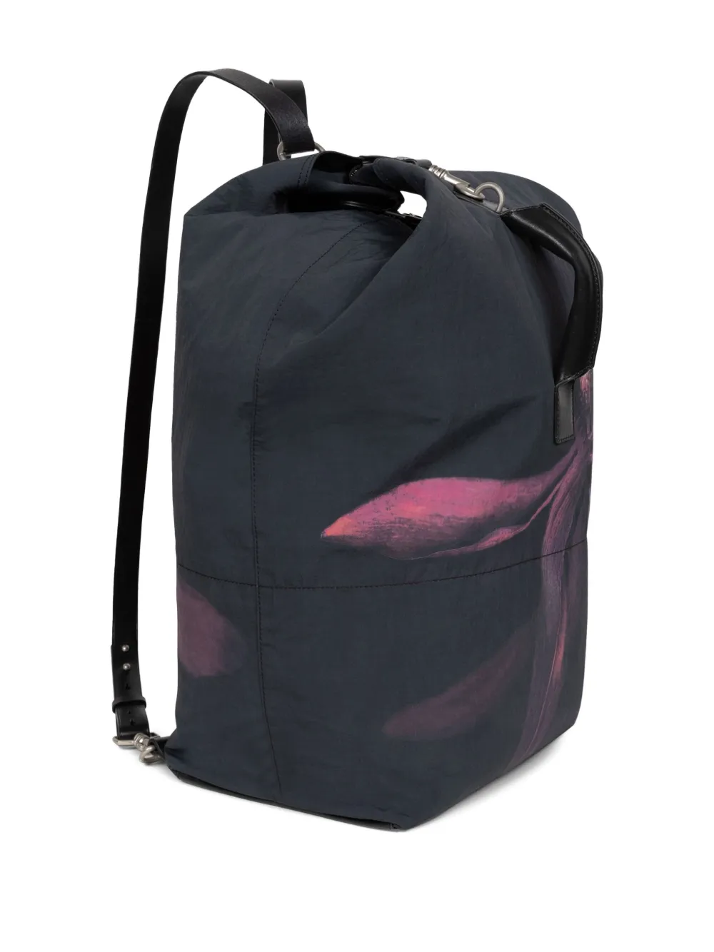 Dries Van Noten Floral-print Backpack In Black