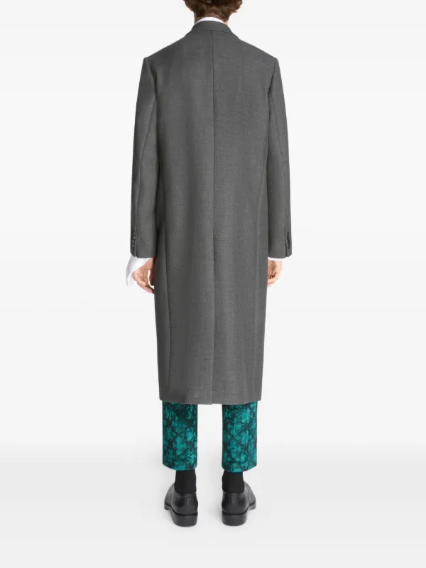 良品 DRIES VAN NOTEN チェスター ウール コート グレー 40 DRIES VAN NOTEN double-breasted Wool Coat | Grey | FARFETCH